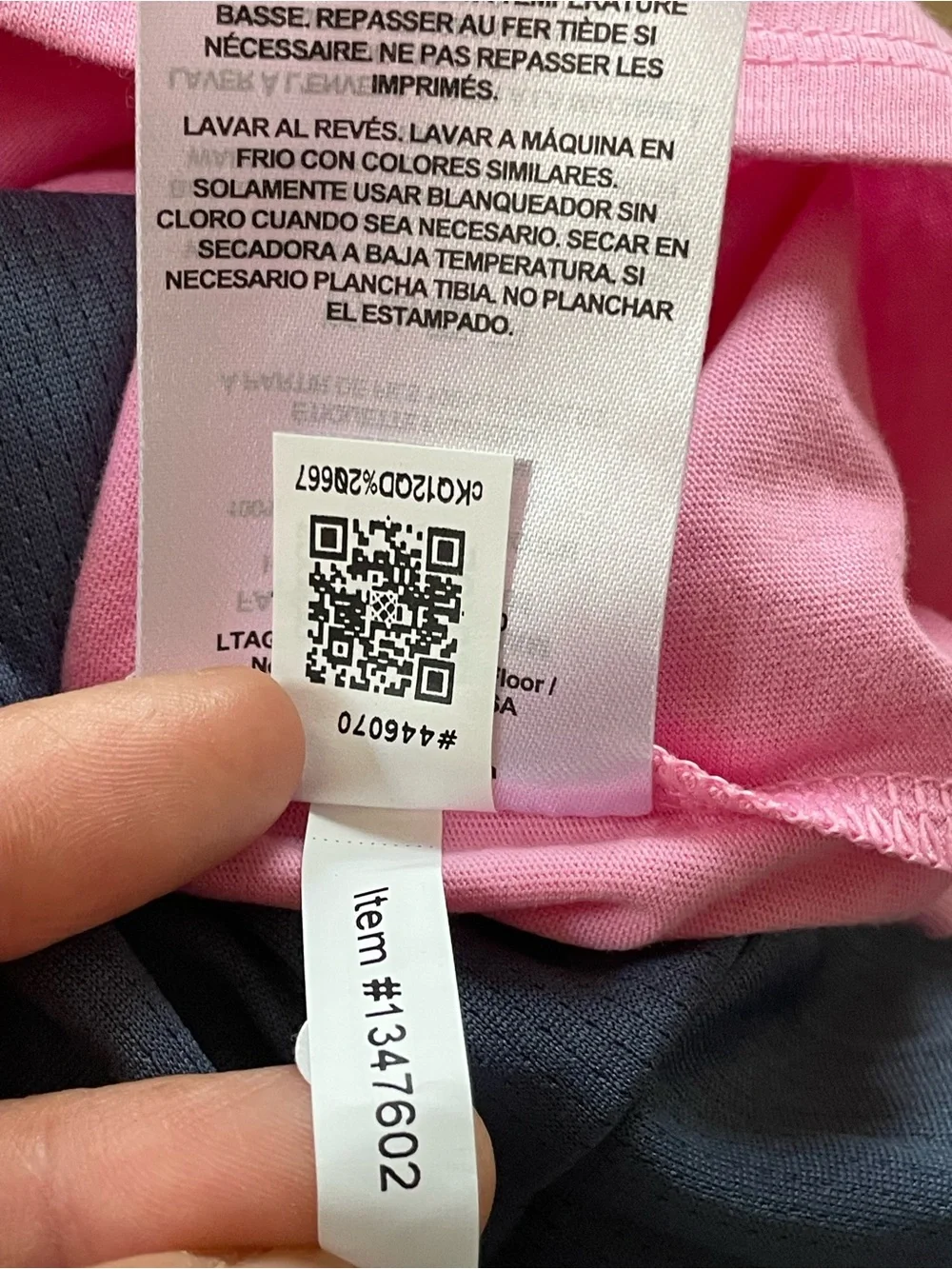 adidas Pink Short Sleeve Tee with Navy Logo - Kids